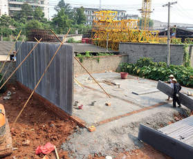 筑步輕質(zhì)隔墻板建房工程